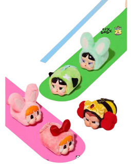 POPMART BUBBLE MART CRYBABY CRYBABY POWERPUFF GIRLS SERIES VINYL FACE PLUSH BLIND BOX PENDANT