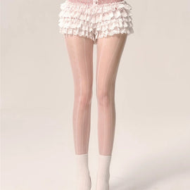 Less also eye spring peach bud pink white French spring summer new lace A-line cake skirt ballet shorts